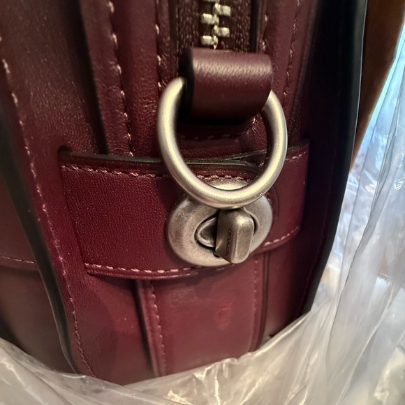 Coach Ace Satchel Glovetanned Leather Burgundy - Picture 14 of 14